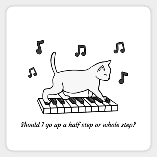 Music Theory Cat Sticker